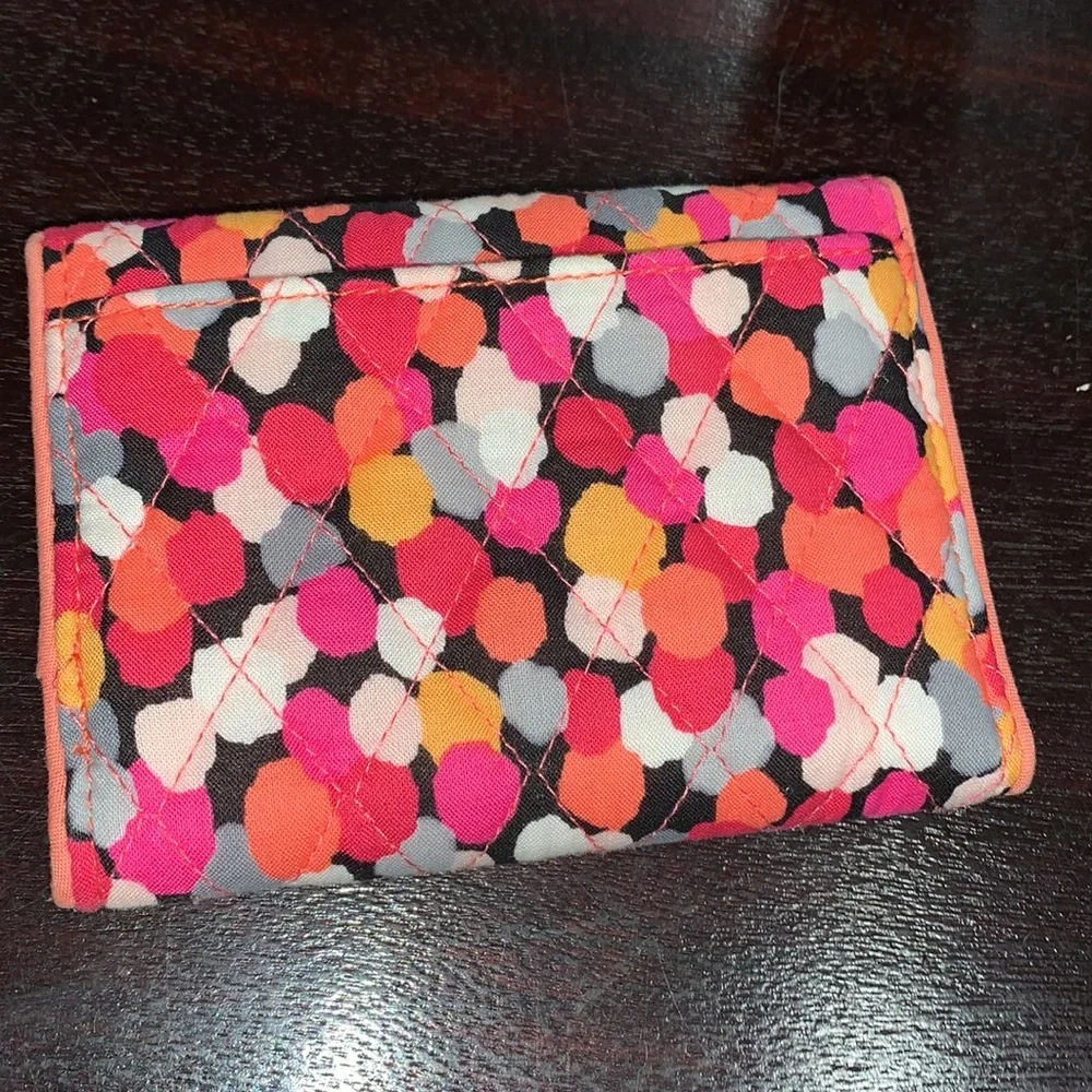 EUC Vera Bradley pixie confetti tri fold wallet